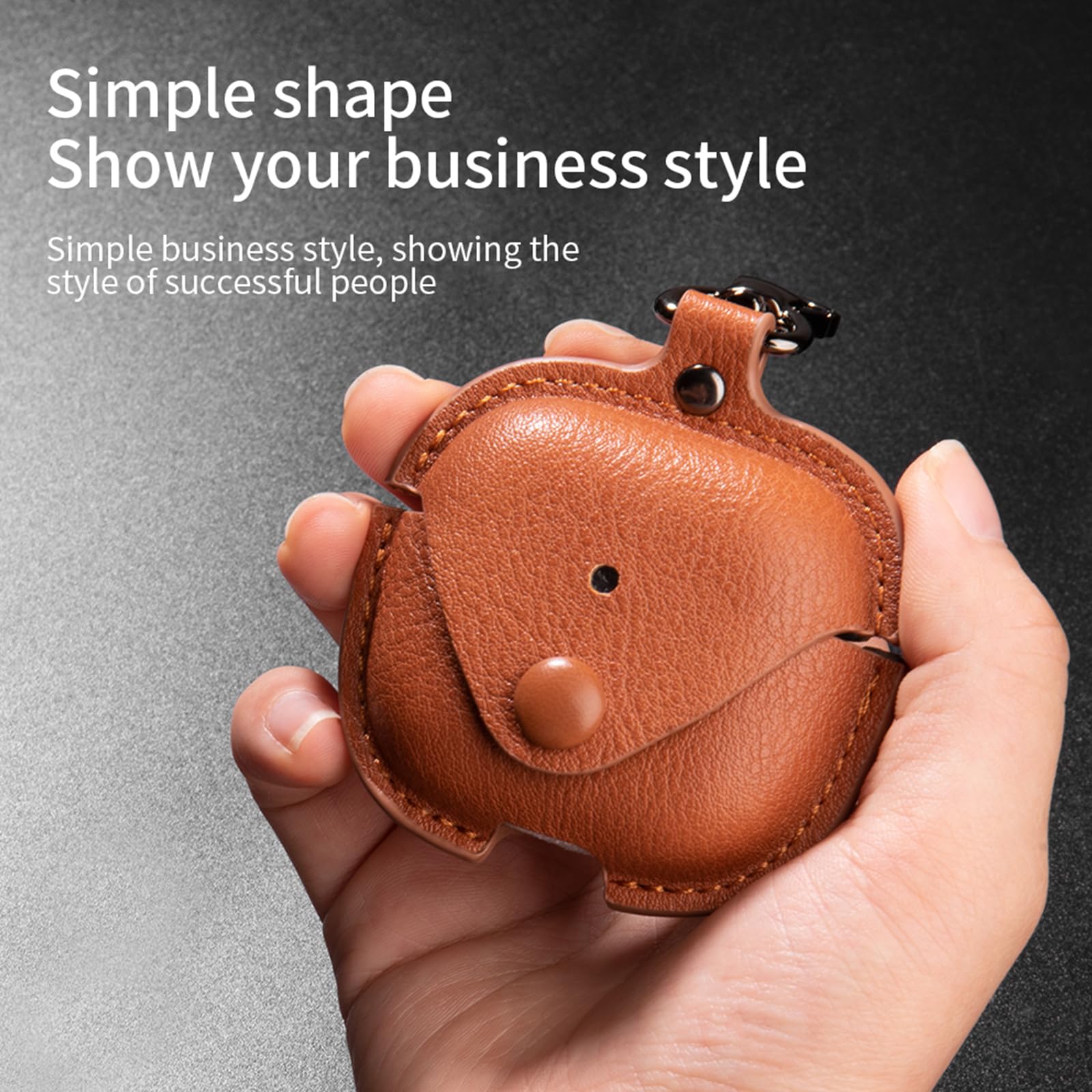 Amazon.com: iDOMi for Airpods 4 Case PU Leather with Keychain